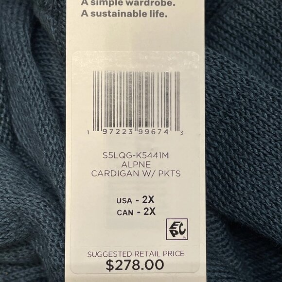 Eileen Fisher Linen-Cotton Cord Long Cardigan – Size 2XS (NWT) - Picture 6 of 7